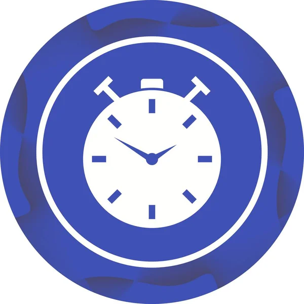 Icône Glyphe Vecteur Horloge Unique — Image vectorielle