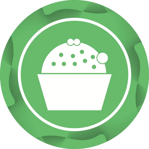 Einzigartige Cup Cake Vector Glyph Icon — Stockvektor