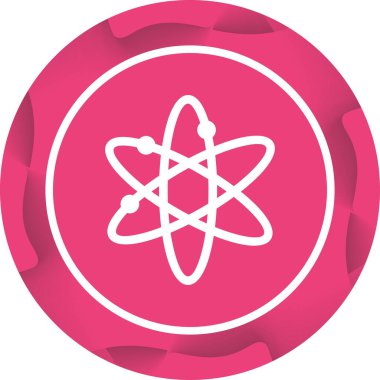 Benzersiz Atom Yapısı Vektör Kabartma Simgesi
