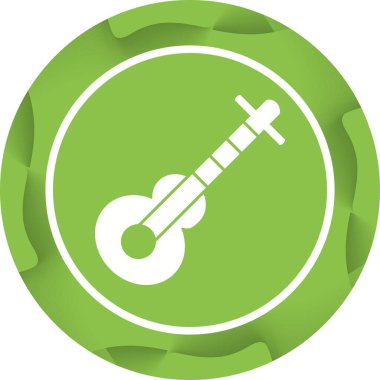 Eşsiz Gitar Vektörü Kabartma Simgesi