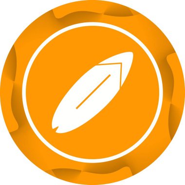 Eşsiz Sörf Tahtası Vektör Sembolü Simgesi