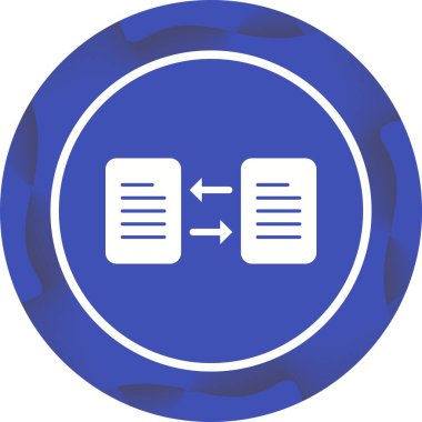 Eşsiz Dosya Aktarım Vektörü Glyph Simgesi