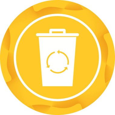 Eşsiz Geri Dönüşüm Kutusu Vektör Kabartma Simgesi