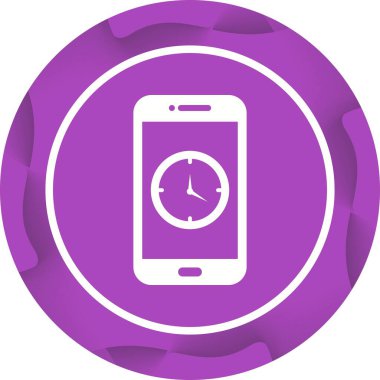 Eşsiz Saat Uygulama Vektörü Kabartma Simgesi