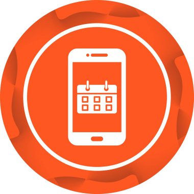 Eşsiz Takvim Uygulaması Vektör Kabartma Simgesi