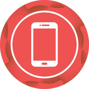 Benzersiz Cep Telefonu Vektörü Kabartma Simgesi
