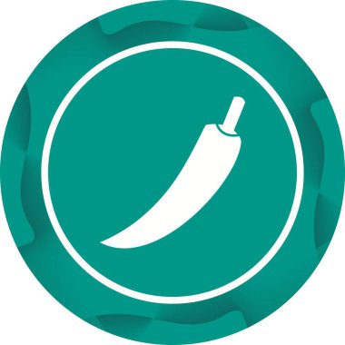 Eşsiz Chili Glyph Vektör Simgesi