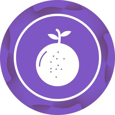 Benzersiz Mandarin Vektör Kabartma Simgesi