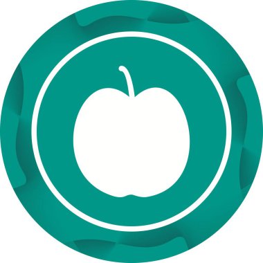 Eşsiz Elma Vektörü Kabartma Simgesi