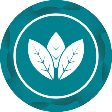 Benzersiz Spearmint Vektör Kabartma Simgesi