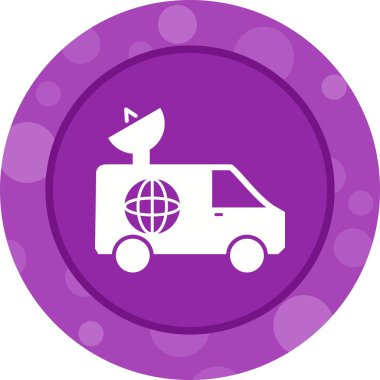 Eşsiz Haber Van Vector Glyph Simgesi