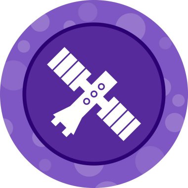 Benzersiz Uydu Vektör Kabartma Simgesi