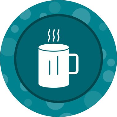 Eşsiz Sıcak Kahve Vektörü Kabartma Simgesi