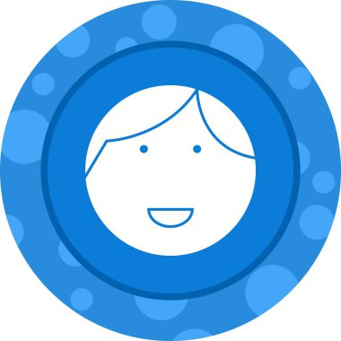 Eşsiz Mutlu Adam Vektör Kabartma Simgesi