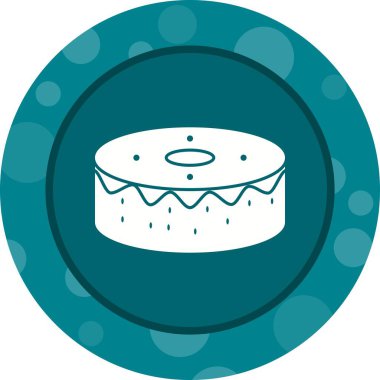 Eşsiz Doğumgünü Pasta Vektörü Kabartma Simgesi