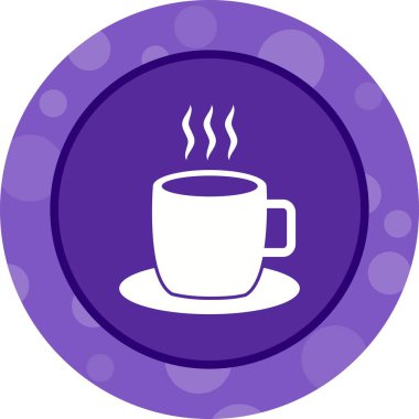 Eşsiz Sıcak Kahve Vektörü Kabartma Simgesi