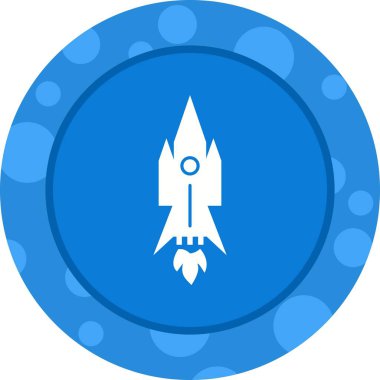 Benzersiz Roket II Vektör Kabartma Simgesi