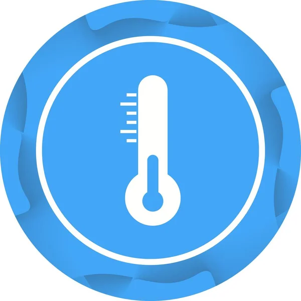 Einzigartiges Temprature Vector Glyph Icon — Stockvektor