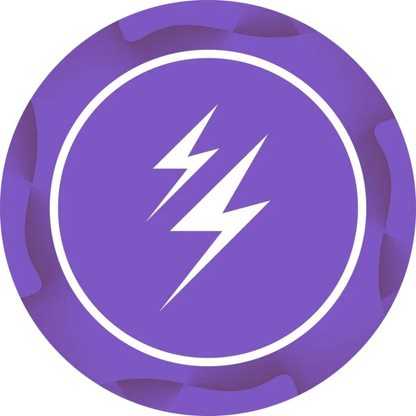 Einzigartiges Lightning Vector Glyph Icon — Stockvektor