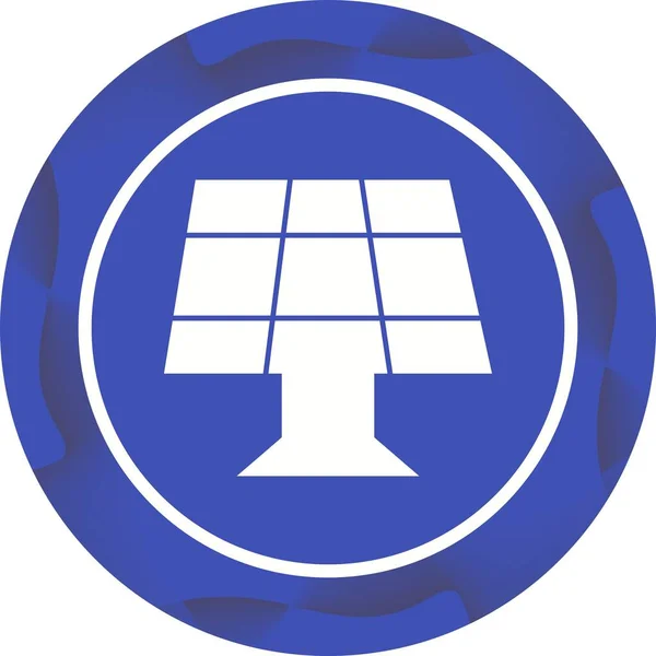 Icono Único Del Glifo Del Vector Del Panel Solar — Vector de stock