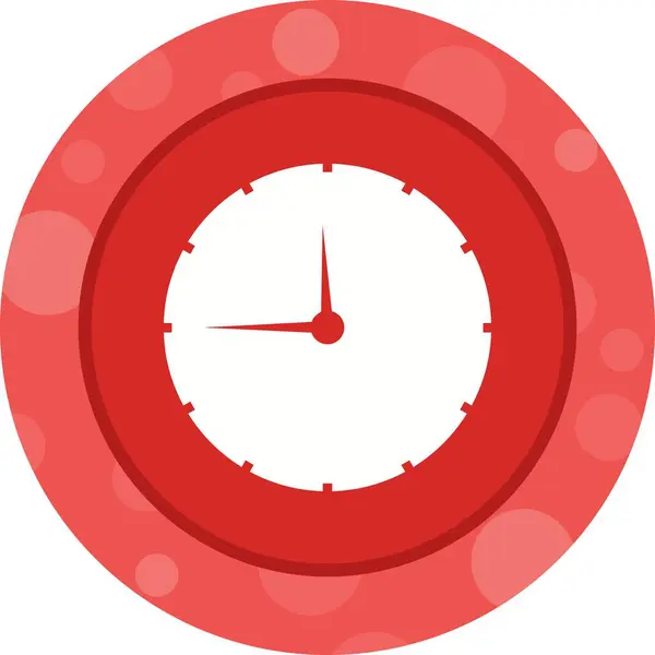 Reloj Único Glifo Vector Icono — Archivo Imágenes Vectoriales