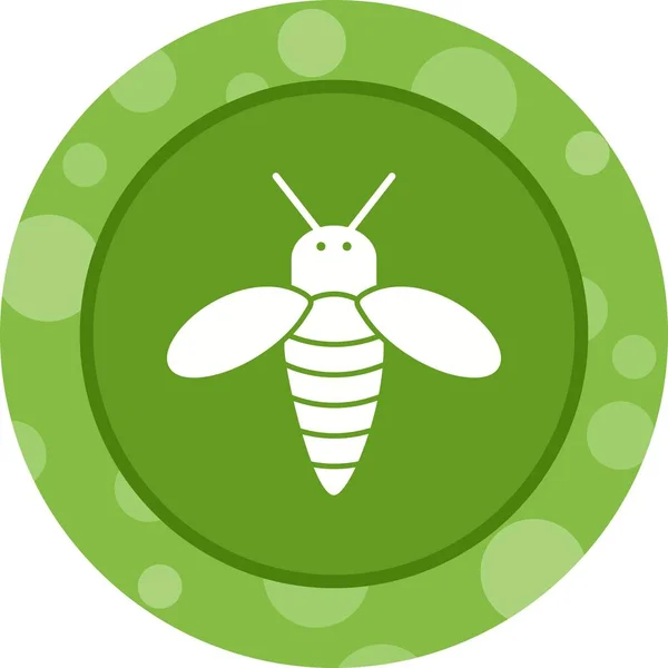 Einzigartiges Honigbienen Vektor Glyphen Symbol — Stockvektor