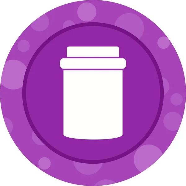 Unique Jam Bottle Vector Glyph Icon — Stock Vector