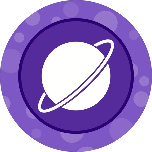 Único Saturno Vector Glifo Icono — Vector de stock