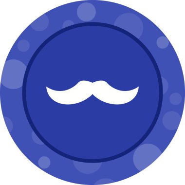 Benzersiz Bıyık Vektörü Glyph Simgesi