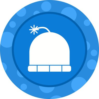 Benzersiz Kış Başı Vektör Kabartma Simgesi