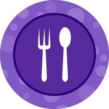 Eşsiz Kaşık ve Çatal Vektörü Kabartma Simgesi