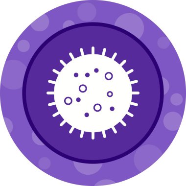 Slayt Vektörü Kabartma Simgesinde Eşsiz Bakteri