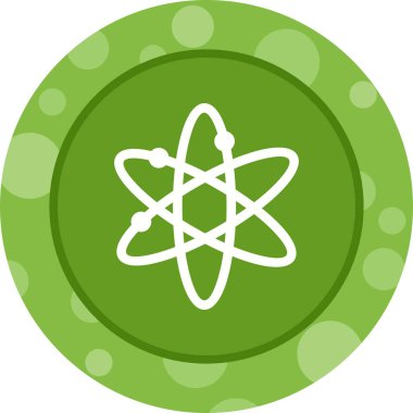 Benzersiz Atom Yapısı Vektör Kabartma Simgesi