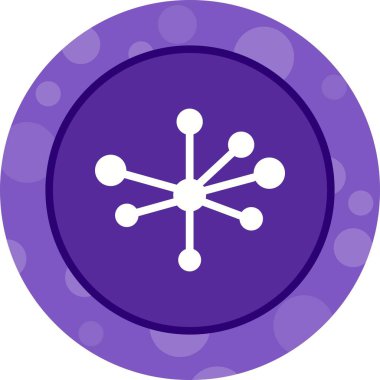 Benzersiz Moleküler Yapı Vektörü Kabartma Simgesi