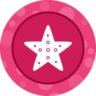 Eşsiz Denizyıldızı Vektör Kabartma Simgesi