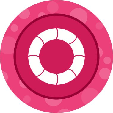 Benzersiz Yüzme Tekerleği Vektörü Kabartma Simgesi