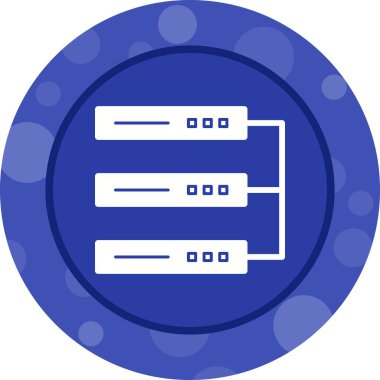 Eşsiz Veri Merkezi Vektör Kabartma Simgesi