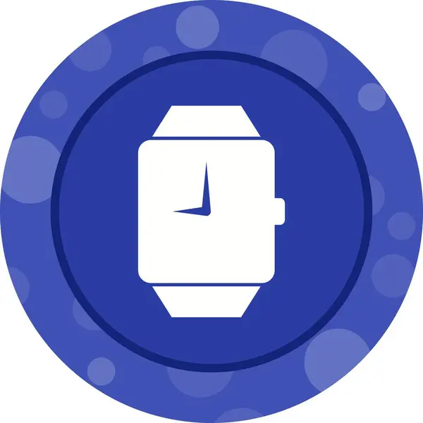 Unique Stylish Watch Vector Glyph Icon — Stock Vector