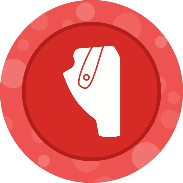 Einzigartiges Pistol Hostler Vector Glyph Icon — Stockvektor