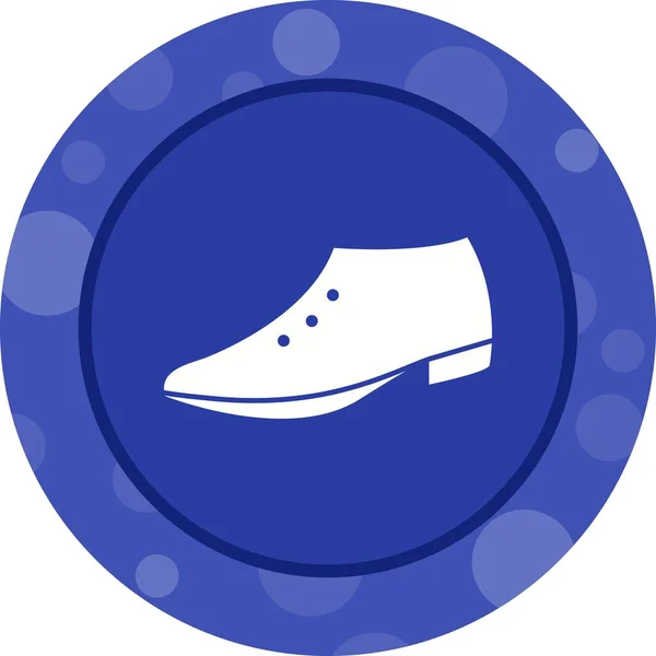 Zapatos Formales Únicos Vector Glyph Icon — Vector de stock