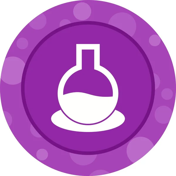 Único Vidro Beaker Vector Glyph Icon —  Vetores de Stock