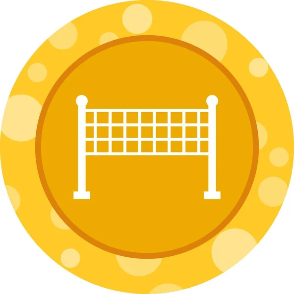 Único Volley Ball Vector Glyph Icono — Vector de stock