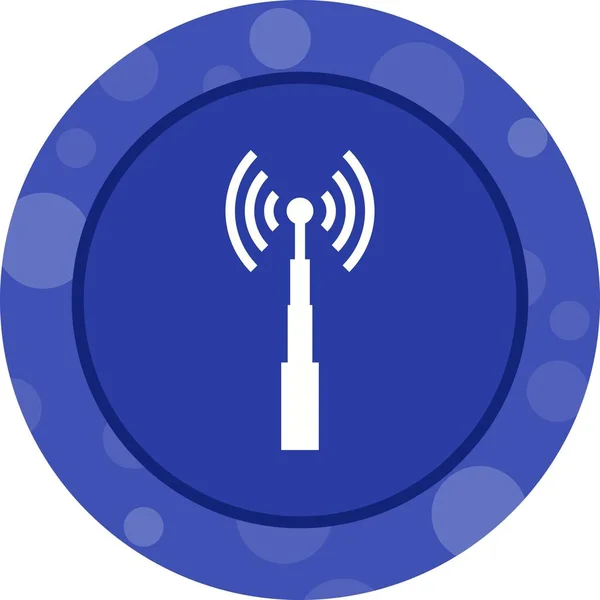 Einzigartiges Telecom Tower Vector Glyph Icon — Stockvektor