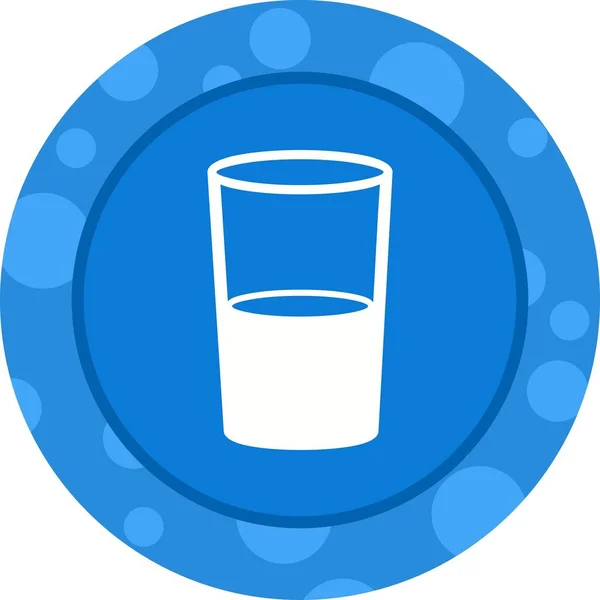 Unique Water Glasses Vector Glyph Icon — Stock Vector