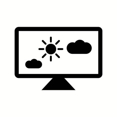 Haber Vektörü Kabartma Simgesinde Eşsiz Hava Durumu