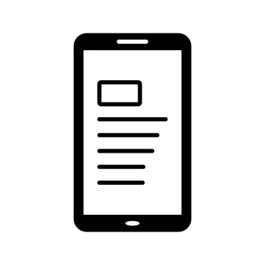 Eşsiz Çevrimiçi Gazete Vektörü Kabartma Simgesi