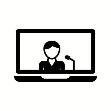 nique Çevrimiçi Haber Vektörü Kabartma Simgesi