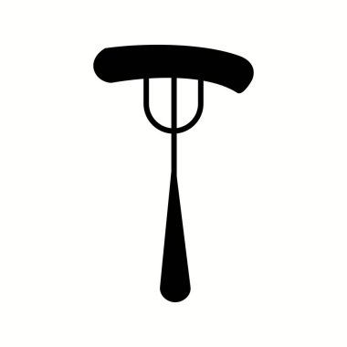 Benzersiz Yanan Sosis Vektör Kabartma Simgesi