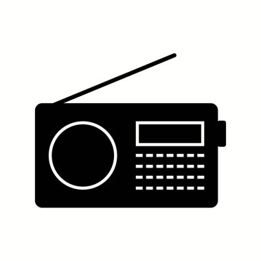 Benzersiz Radyo Seti Vektör Kabartma Simgesi