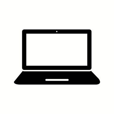 Eşsiz Laptop Glyph Vektör Simgesi